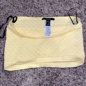 Never worn yellow tube top